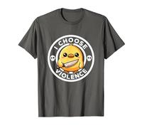 Elijo la Violencia Hoy, Pato la ironía y el Sarcasmo, Funny Duck Camiseta, Hombre, Asfalto, 3XL