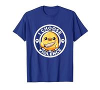 Elijo la Violencia Hoy, Pato la ironía y el Sarcasmo, Funny Duck Camiseta, Hombre, Azul Real, 3XL