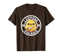 Elijo la Violencia Hoy, Pato la ironía y el Sarcasmo, Funny Duck Camiseta, Hombre, Marrón, 3XL