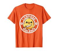 Elijo la Violencia Hoy, Pato la ironía y el Sarcasmo, Funny Duck Camiseta, Hombre, Naranja, XXL
