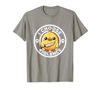 Elijo la Violencia Hoy, Pato la ironía y el Sarcasmo, Funny Duck Camiseta, Hombre, Pizarra, 3XL
