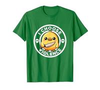 Elijo la Violencia Hoy, Pato la ironía y el Sarcasmo, Funny Duck Camiseta, Hombre, Verde Kelly, 3XL