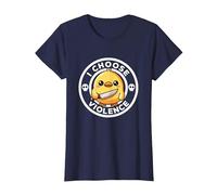 Elijo la Violencia Hoy, Pato la ironía y el Sarcasmo, Funny Duck Camiseta, Mujer, Azul Marino, 3XL