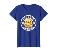 Elijo la Violencia Hoy, Pato la ironía y el Sarcasmo, Funny Duck Camiseta, Mujer, Azul Real, 3XL