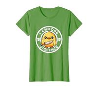Elijo la Violencia Hoy, Pato la ironía y el Sarcasmo, Funny Duck Camiseta, Mujer, Hierba, 3XL