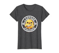 Elijo la Violencia Hoy, Pato la ironía y el Sarcasmo, Funny Duck Camiseta, Mujer, Jaspeado Oscuro, XXL