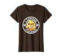 Elijo la Violencia Hoy, Pato la ironía y el Sarcasmo, Funny Duck Camiseta, Mujer, Marrón, 3XL