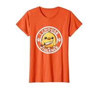 Elijo la Violencia Hoy, Pato la ironía y el Sarcasmo, Funny Duck Camiseta, Mujer, Naranja, XS