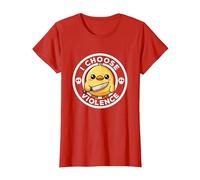 Elijo la Violencia Hoy, Pato la ironía y el Sarcasmo, Funny Duck Camiseta, Mujer, Rojo, 3XL