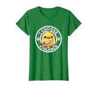 Elijo la Violencia Hoy, Pato la ironía y el Sarcasmo, Funny Duck Camiseta, Mujer, Verde Kelly, 3XL