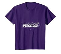 Elijo la Violencia: no ser percibido Gráfico Camiseta, Niños, Morado, 6 años