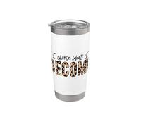 Elijo lo que me convierto positivo amor inspirar motivar Vaso térmico de acero inoxidable de doble pared