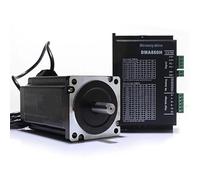ELILANEY 1 kit de motor paso a paso Nema 34 de 8,5 nm, controlador paso a paso DMA860H, 2 fases, 4 cables, 86 x 86 x 118 mm, eje de 14 mm de diámetro Controlador de máquina
