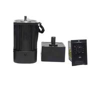 ELILANEY 1 Uds 250W AC 104x104mm Motor reductor de velocidad de marco 220V AC Motor de engranaje de Control de velocidad monofásico con regulador de velocidad Reducción de par(450RPM)