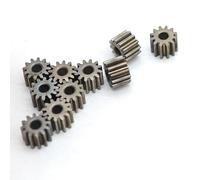 ELILANEY 10 piezas de engranajes rectos planos de hierro de 2,28 mm de diámetro, módulo 0,5, 5 mm de grosor, 0,5 m, 2,3 mm de ajuste ajustado, eje de motor, piñón Mecánico(11 teeth)