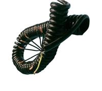 ELILANEY Alambre de resorte de 8 núcleos de 1 mm, 17 AWG, espiral de cobre puro con diseño telescópico elástico flexible(Stretch 4 Meters)