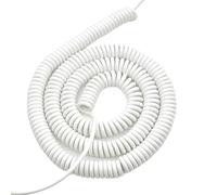 ELILANEY Cable de alambre extensible de resorte blanco de 3 núcleos, 22 AWG, 0,3 mm², expandible y flexible, for uso versátil. elástico flexible(Stretch 8 Meters)