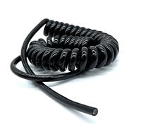 ELILANEY Cable de resorte espiral de 2 núcleos, 15 AWG, telescópico, retráctil, eléctrico, for exteriores, 1,5 mm², resorte de tablero trasero, línea helicoidal Elástico Flexible(Straight 5 meters)