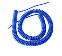 ELILANEY Cable espiral azul de 2 núcleos, 17 AWG, tensión de conexión, elasticidad retráctil, extensión de 1 mm², resorte helicoidal. Elástico Flexible(Straight 5 meters)