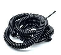 ELILANEY Cable espiral de 2 núcleos, cable elástico de 1 metro, estirable, estirable, eléctrico, retráctil, con resorte helicoidal. Elástico Flexible(20AWG 0.5mm2)