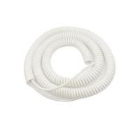 ELILANEY Cable espiral de resorte blanco estirable de 1,25 metros de tenacidad, retráctil electrónico, cable helicoidal extensible. Elástico Flexible(3 Core x 15AWG)
