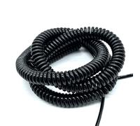 ELILANEY Cable espiral de resorte de 2 núcleos, 22 AWG, 0,3 mm², retráctil, estirable, elástico, con resorte helicoidal. Elástico Flexible(Stretch 2 Meters)
