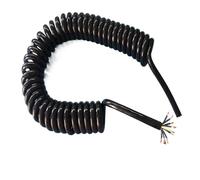 ELILANEY Cable espiral telescópico mecánico cuadrado de cobre puro de 9 núcleos, 13 AWG, 2,5 mm elástico flexible(Stretch 10 Meters)