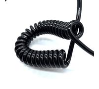 ELILANEY Cable helicoidal de resorte de 7 núcleos, en espiral, telescópico, retráctil, con conexión de garra de cobre, elástico, 2,5 metros de cable de tracción Elástico Flexible(22AWG)