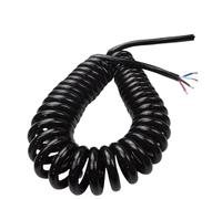 ELILANEY Cable retráctil telescópico de 5 metros con resorte de 4 núcleos y espiral estirable. elástico flexible(22AWG 0.3mm2)