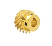 ELILANEY Engranaje helicoidal izquierdo de latón de 45 grados, módulo 1,5, piñón de eje escalonado en espiral de 20 dientes, engranaje de inglete de 1,5 m y 20 dientes Engranajes helicoidales(Bore 16m