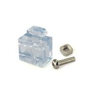 ELILANEY Juego de bloques espaciadores de PVC de 20 piezas for perfiles de aluminio estándar europeo, conexión de intervalo de bloque, conjunto de sujetador transparente fijación montaje(4040)