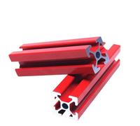 ELILANEY Riel de extrusión de perfil de aluminio con ranura en T, color rojo 2020, for marco de trabajo, bricolaje, estante for flores, soporte for caja de goteo, 4 unidades Borde soporte(730mm long)