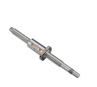 ELILANEY Tornillo de bola de rodillo DFU2505 de grado C7 con brida, doble tuerca, extremo BK20 BF20 mecanizado, 25mm de diámetro, paso de 5mm, RM2505 for brazo de Robot viaje por etapas(350mm)