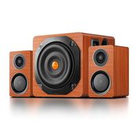 Elimavi Altavoz de PC con subwoofer, sistema de sonido 2.1 con doble satélite, sistema de sonido de TV con woofer de 6,5 pulgadas, tweeter de 1 pulgadas y 3 pulgadas de gama media, enchufe europeo