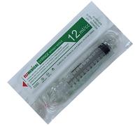 Elimedical 12ml/cc Luer Slip herramienta de jeringa de medición para laboratorios científicos, riego de plantas y alimentación de mascotas,100 piezas / Caja