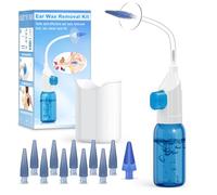 Eliminación de cera de oído, herramienta de eliminación de cera de oídos, kit de limpieza de oídos, sistema de lavado manual de irrigación de oídos, seguro y eficaz para limpiar la cera acumulada del