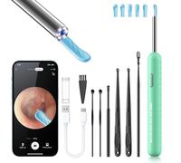 Eliminación de cera de oídos, limpiador de oídos con cámara y luz, kit de eliminación de cera de oídos con juego de 8 piezas, cámara de herramienta de eliminación de cera de oídos con 1080P, kit de