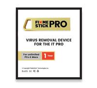 Eliminación de virus FixMeStick PRO para empresas - Uso ilimitado en computadoras portátiles y ordenadores de sobremesa ilimitados (PC y Mac) durante 1 año - Funciona con su antivirus