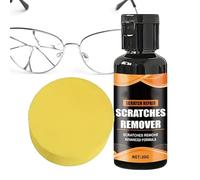 Eliminador de arañazos para gafas, líquido de reparación de lentes antiamarilleamiento de 30 g con esponja, removedor de arañazos para gafas, gafas de sol, reloj, lente de cámara, parabrisas de coche