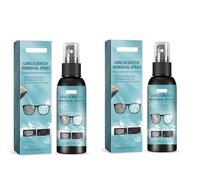 Eliminador de Arañazos para Gafas,Spray de Eliminación de Arañazos de Lentes,Spray Limpiador de Gafas,Sprays Reparador de Lentes,Reparador De Rayaduras En Lentes,100 ml,2 Piezas