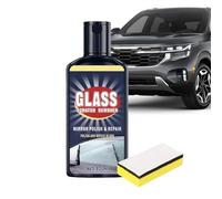 Eliminador De Arañazos Para Lunas De Coche, Líquido Limpiador de Manchas 120ml, con Esponja Eliminador de Arañazos para Cristales de Coche, Para Película Aceitosa En Retrovisores