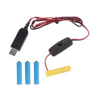 Eliminador de batería AAA Cable de alimentación USB Reemplazar 4 x AAA Eliminador de batería para Radio Juguete Eléctrico Reloj Luz LED