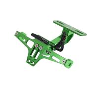 Eliminador de Guardabarros para Kawasaki para Z800 para Z1000 para Z750R para Versys 650 para Ninja 1000 Soporte Matrícula Trasera Luces De Señal De Giro Portamatrículas(License Green)