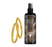 Eliminador de manchas de joyas, solución de limpieza y pulido de 50 ml para plata y oro, mejora el brillo de joyas, para anillos de piedras preciosas, cadenas, pulseras, pendientes para el hogar