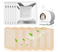 Eliminador de olores de mascotas para Meowant, caja de arena para gatos autolimpiante, gel desodorante para control de olores, desodorante automático para gatos (paquete de 6, aroma floral)
