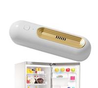 Eliminador De Olores De Refrigerador Reutilizable: Eliminador De Olores Desodorante De Refrigerador ABS De 5.71 Pulgadas, Purificador De Aire Recargable De Plata Dorada, Ahorro De Espacio Duradero Par