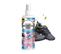 Eliminador de olores de zapatos, 100 ml, desodorante en aerosol para zapatos, niebla refrescante de olores de calzado, para viajes, senderismo, tenis, hogar, botas de cuero, tela,