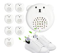 Eliminador de olores de zapatos, bolas de olor de zapatos reutilizables - Caja portátil en forma de oso 8X ambientadores para armario de zapatos,Removedor de olor de equipaje para gabinete