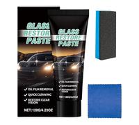 Eliminador de película de aceite para parabrisas, 125 ml, antivaho, a prueba de lluvia, con paño para ventanas, removedor de película de aceite, para abrillantador automotriz, protector de lluvia