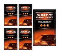 Eliminador De Película De Para Ventanas De Auto - 5 Toallitas De Limpieza | Toallitas Húmedas Limpiadoras de Película de del Parabrisas - Para Camión, Autocaravana, Sedán, Parabrisas Y